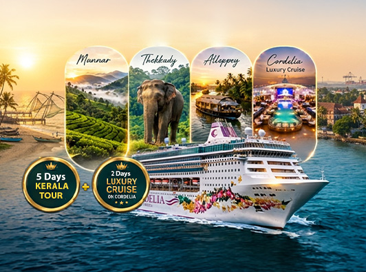 Luxury Cordelia Cruise with Kerala Tour Package